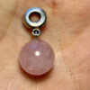 Natural Rose quartz pendant Pandora silver 925 Charm