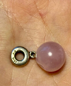 Natural Rose quartz pendant Pandora silver 925 Charm