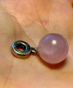 Natural Rose quartz pendant Pandora silver 925 Charm