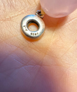 Natural Rose quartz pendant Pandora silver 925 Charm