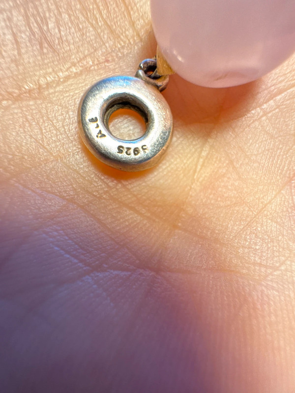 Natural Rose quartz pendant Pandora silver 925 Charm