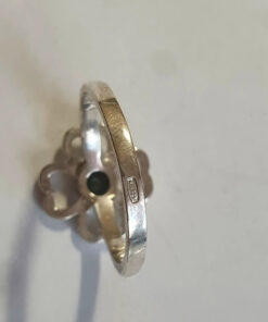 Lucky Sterling silver clover ring, size Q