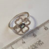 Lucky Sterling silver clover ring, size Q.