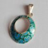 Georgian silver pendant with enamel.