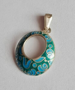 Georgian silver pendant with enamel.
