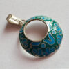 Georgian silver pendant with enamel.