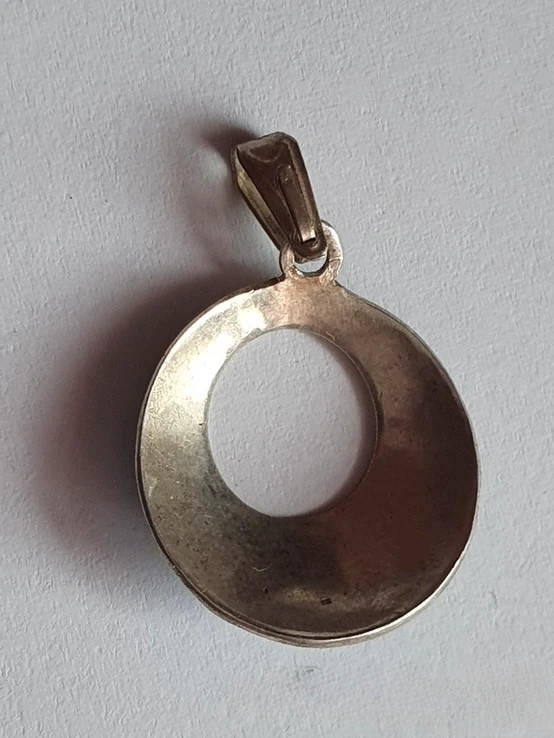 Georgian silver pendant with enamel.