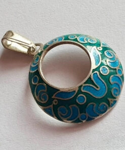 Georgian silver pendant with enamel.