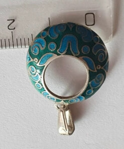 Georgian silver pendant with enamel