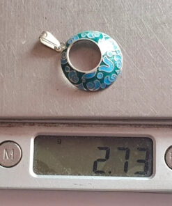 Georgian silver pendant with enamel