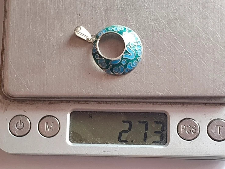 Georgian silver pendant with enamel.