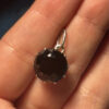 Stunning Black Natural Spinel Pendant Sterling Silver Pendant