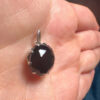 Stunning Black Natural Spinel Pendant Sterling Silver Pendant