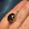 Stunning Black Natural Spinel Pendant Sterling Silver Pendant
