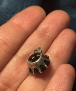 Stunning Black Natural Spinel Pendant Sterling Silver Pendant