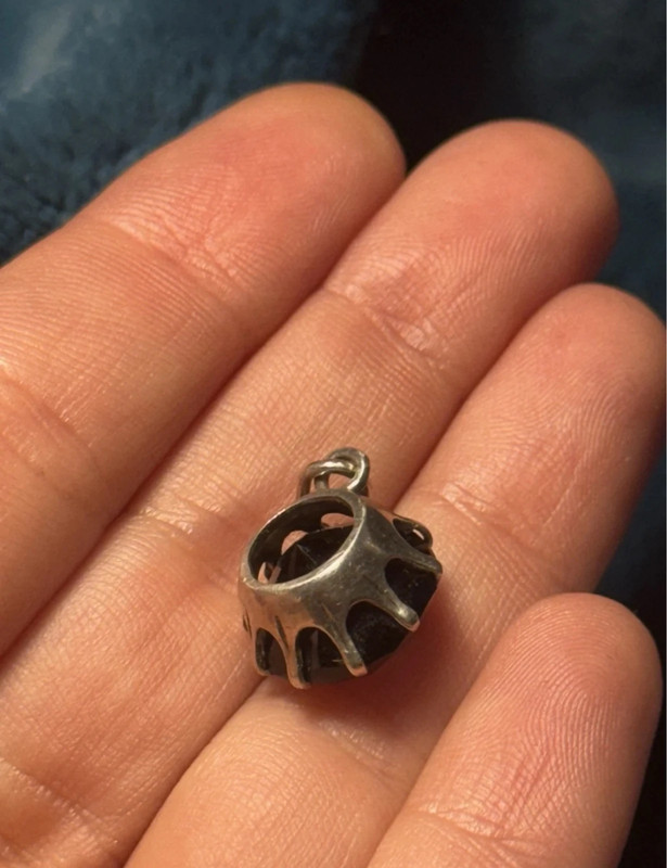 Stunning Black Natural Spinel Pendant Sterling Silver Pendant