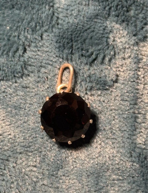 Stunning Black Natural Spinel Pendant Sterling Silver Pendant