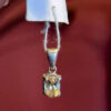 Natural Citrine Solid 925 Sterling Silver Oval Dainty Pendant