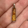 Vintage Amber Sterling Silver Pendant#108