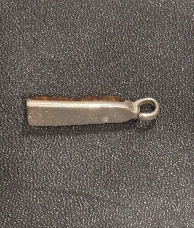Vintage Amber Sterling Silver Pendant#108