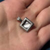 Vintage Deco Marcasite 925 Sterling Silver Mother of Pearl Pendant