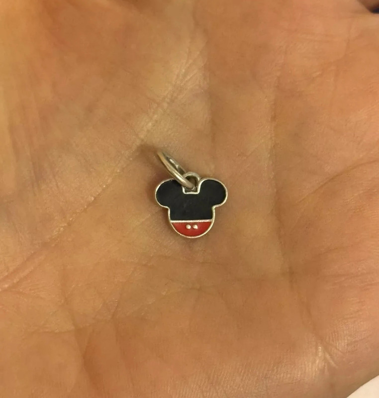 Pandora Disney Mickey Icon Pendant Charm S925ALE Red/Black Enamel