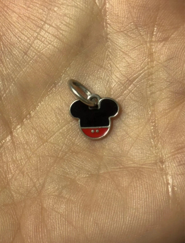 Pandora Disney Mickey Icon Pendant Charm S925ALE Red/Black Enamel