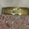 Vintage USSR Gold Gilded 875 Silver Rim Cut Crystal Salt Cellar