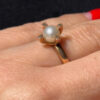 14k Gold Ring Size O Pearl 3.67gr