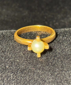14k Gold Ring Size O Pearl 3.67gr
