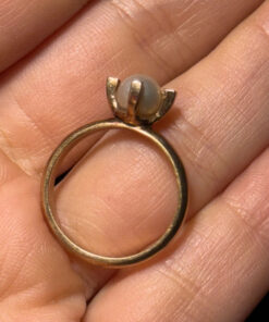 14k Gold Ring Size O Pearl 3.67gr