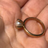 14k Gold Ring Size O Pearl 3.67gr