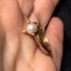 14k Gold Ring Size O Pearl 3.67gr