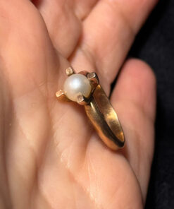 14k Gold Ring Size O Pearl 3.67gr