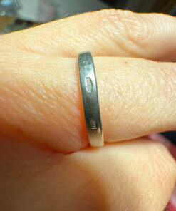 Red Cubic Sterling Silver Ring UK O