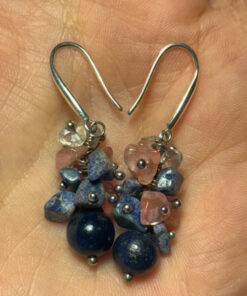 Lapis Sterling silver earring