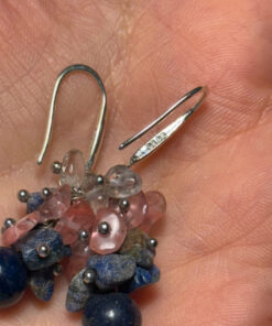 Lapis Sterling silver earring
