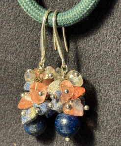 Lapis Sterling silver earring