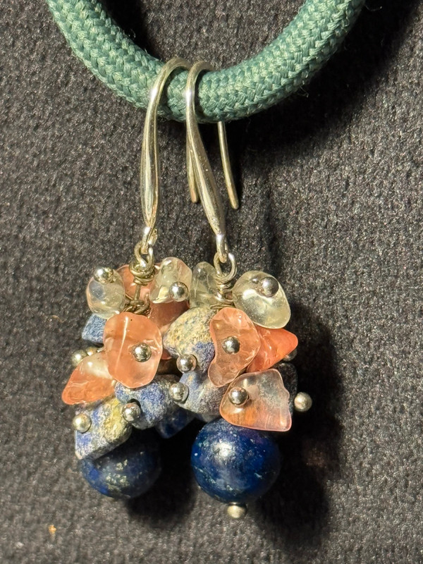 Lapis Sterling silver earring