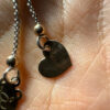 Sterling silver chain with gold plated heart and taddy bear , 3.72 gr