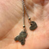 Sterling silver chain with gold plated heart and taddy bear , 3.72 gr