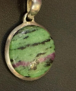 Natural Ruby zoisite Pendant 925 Sterling Silver