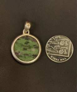 Natural Ruby zoisite Pendant 925 Sterling Silver