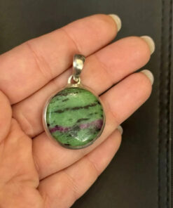 Natural Ruby zoisite Pendant 925 Sterling Silver