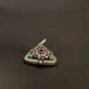 Sterling Silver  Natural Real Ruby Emerald  Pendant