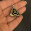 Sterling Silver  Natural Real Ruby Emerald  Pendant