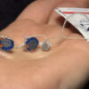Sterling Silver children's earrings with enamel penguins