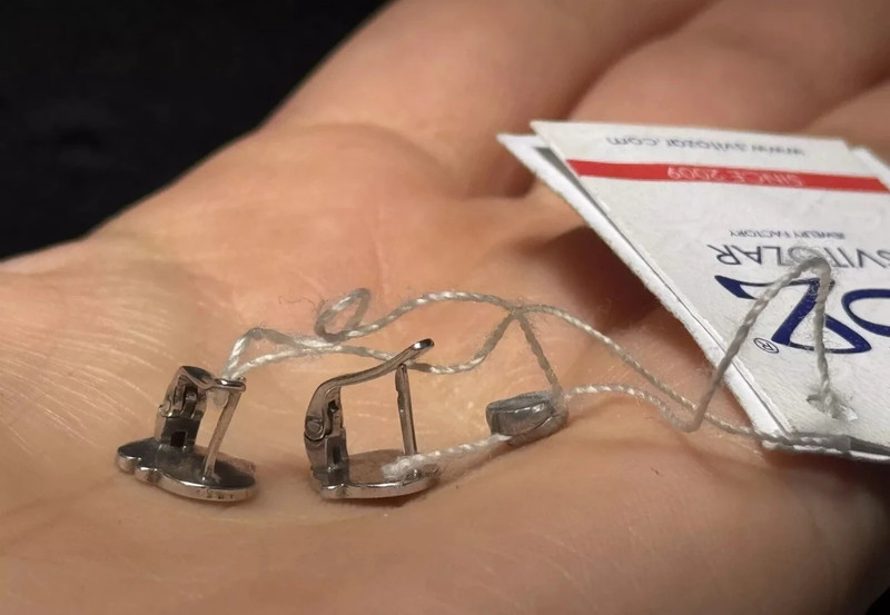 Sterling Silver children's earrings with enamel penguins