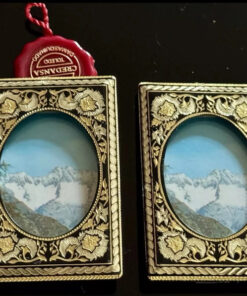 2 Damascene Picture Frames 24k Gold New