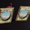 2 Damascene Picture Frames 24k Gold New